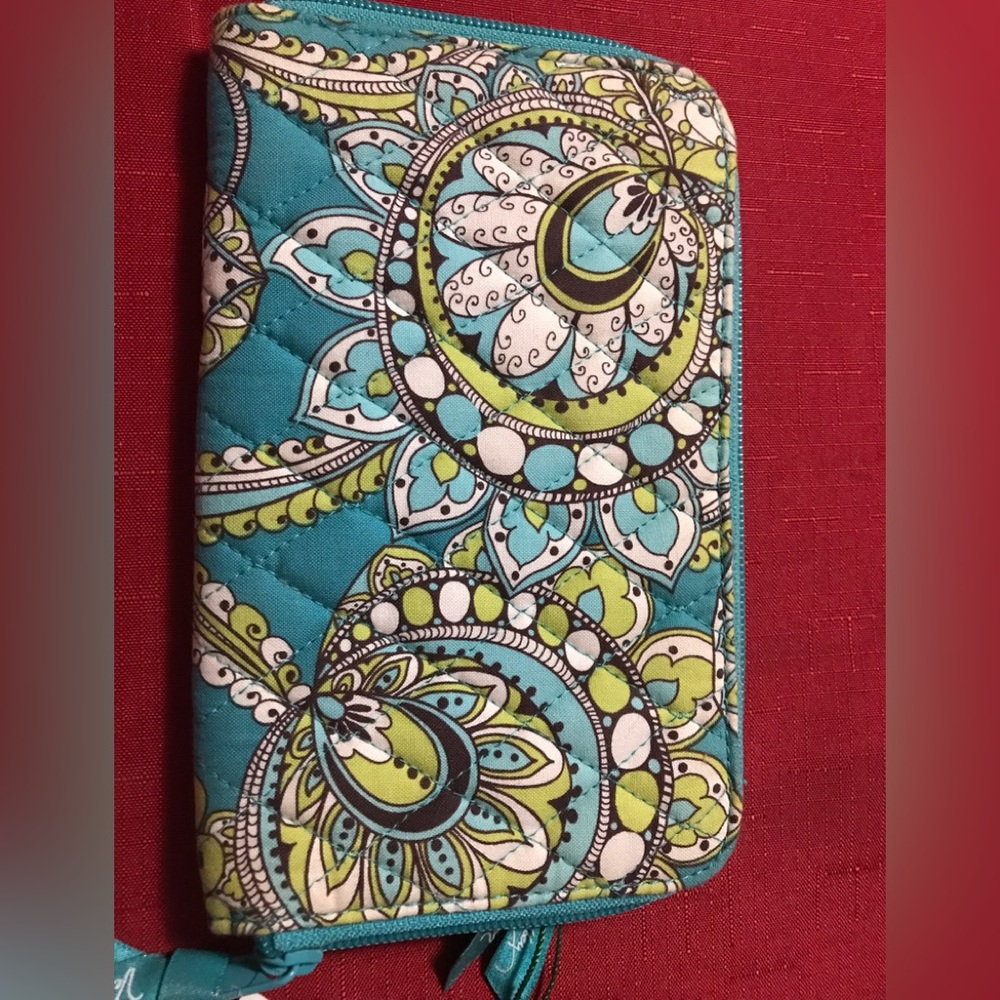 Vera Bradley Zip Around Wallet - Retired Peacock